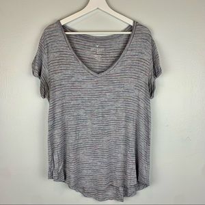 American eagle outfitters soft and sexy striped grey tee